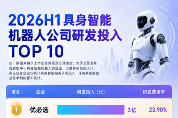 上半年具身智能机器人公司研发投入TOP 10